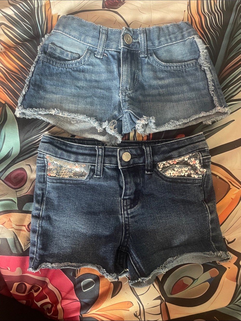 The Children's Place Dark & Light Denim Shorts Duo - Blue